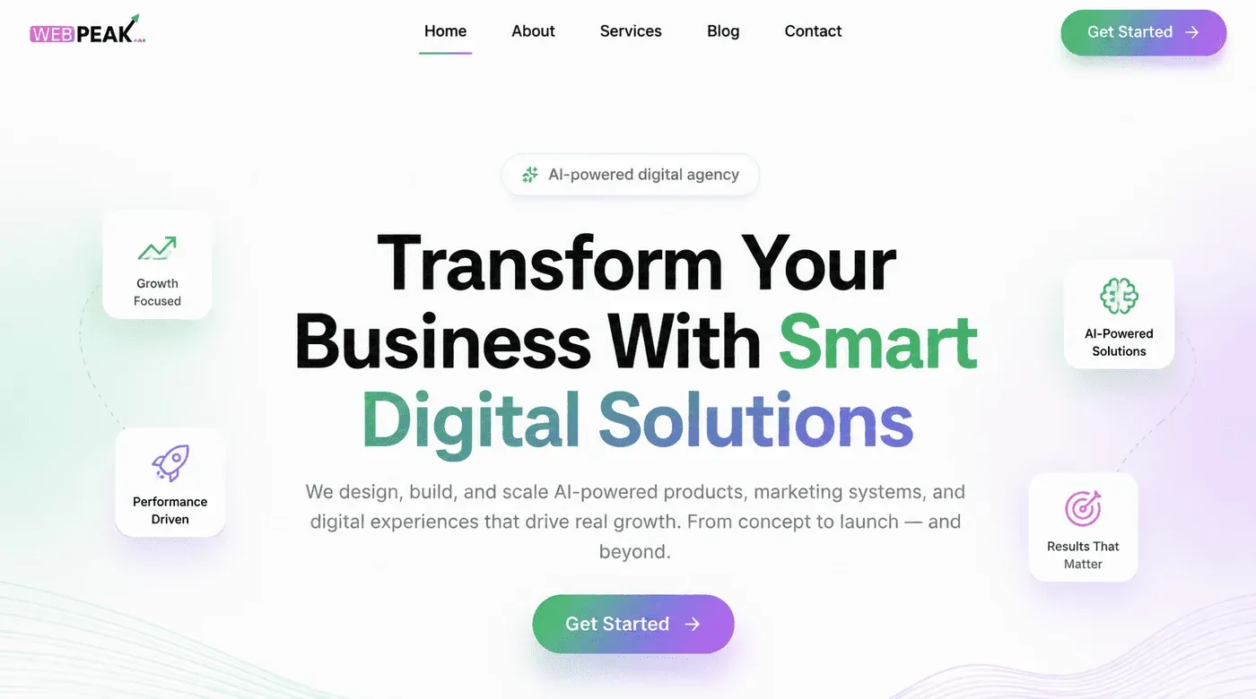 webpeak.org website preview